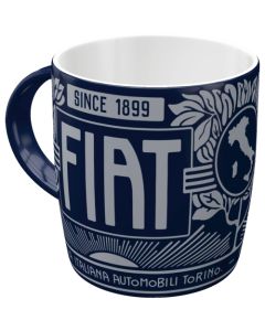 Nostalgic-Art Ceramic Mug Fiat Since 1899 Logo Blue 9x9x9cm