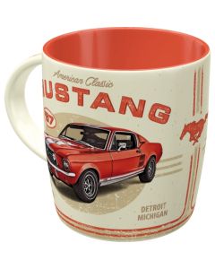 Nostalgic-Art Ceramic Mug Ford Mustang GT 1967 Red 9x9x9cm