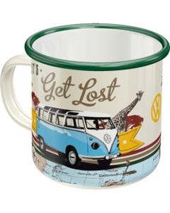 Nostalgic-Art Enamel Mug VW Bulli - Let's Get Lost 8x8x8xcm