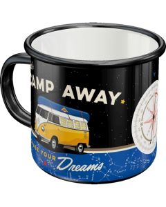 Nostalgic-Art Enamel Mug VW Bulli Let's Camp Away Night 8x8x8xcm
