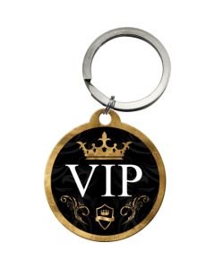 Nostalgic-Art Keyring Round - VIP Black 7.5x4x0.3cm
