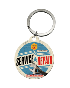 Nostalgic-Art Keyring Round Service & Repair 7.5x4x0.3cm
