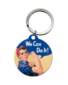 Nostalgic-Art Keyring Round We Can Do It 7.5x4x0.3cm
