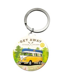 Nostalgic-Art Keyring Round VW Lets Get Away 7.5x4x0.3cm