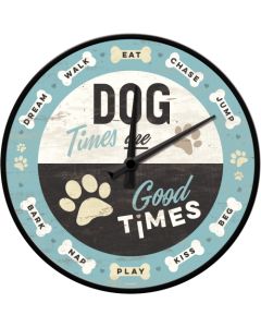 Nostalgic-Art Wall Clock Dog Times 30cm 