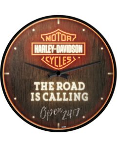 Nostalgic-Art Wall Clock Harley-Davidson - The Road is Calling 30cm 