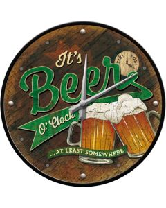 Nostalgic-Art Wall Clock Beer O'clock Glasses 30cm 
