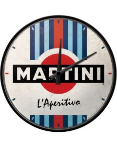 Nostalgic-Art Wall Clock Martini L'Aperitivo Racing Stripes 30cm 