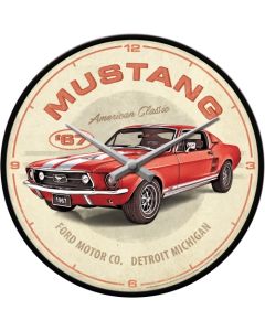 Nostalgic-Art Wall Clock Ford Mustang GT 1967 Red 30cm 