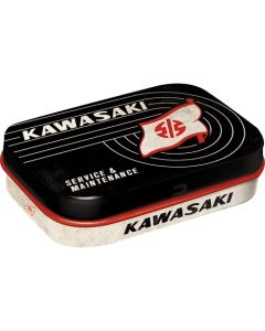 Nostalgic-Art Mint Box Kawasaki Service and Maintenance Tank Logo 4x6x2cm