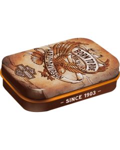 Nostalgic-Art Mint Box Harley Davidson Born To Ride Eagle 4x6x2cm