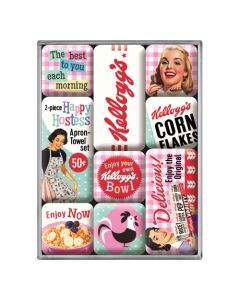 Nostalgic-Art 9pc Magnet Set Kellogg's Happy Hostess 7x9.3x2cm