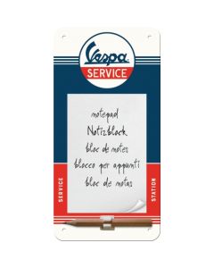 Nostalgic-Art Magnetic Notepad Vespa Service 20x10x2cm