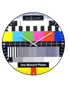 NeXtime Dome Testpage Wall Clock 35cm - Multicolour
